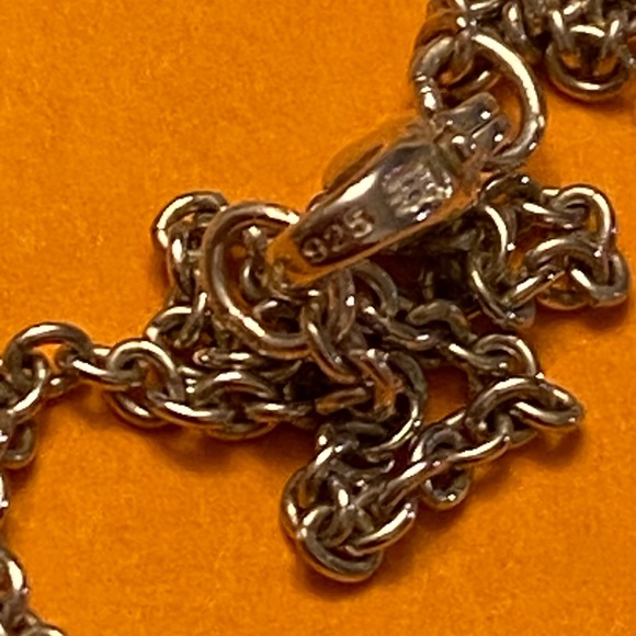 James Avery Retired Hammered Crescent Changeable Charm Holder 20” - Picture 2 of 2